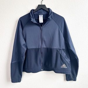 Adidas Navy Blue Full Zip Up Jacket Fleece Sportswear Women’s Size 1X